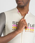 SPORTFUL Kolesarski dres s kratkimi rokavi - SUPERGIARA 2 - slonovina/siva