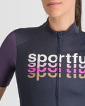 SPORTFUL Kolesarski dres s kratkimi rokavi - SUPERGIARA LOGO 2 - modra/vijolična