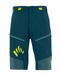 KARPOS Kolesarske kratke hlače brez naramnic - RAPID BAGGY - modra/zelena
