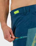 KARPOS Kolesarske kratke hlače brez naramnic - RAPID BAGGY - modra/zelena