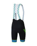 KARPOS Kolesarske kratke hlače z naramnicami - VERVE - črna/zelena