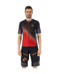KARPOS Kolesarski dres s kratkimi rokavi - JUMP - rdeča/črna