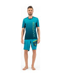 KARPOS Kolesarski dres s kratkimi rokavi - VERVE - turkizna