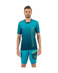 KARPOS Kolesarski dres s kratkimi rokavi - VERVE - turkizna
