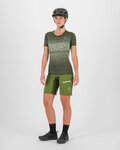 KARPOS Kolesarske kratke hlače brez naramnic - VAL VIOLA - zelena