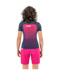 KARPOS Kolesarski dres s kratkimi rokavi - VERVE EVO W - modra/rožnata