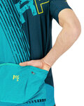 KARPOS Kolesarski dres s kratkimi rokavi - GREEN FIRE - turkizna