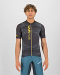 KARPOS Kolesarski dres s kratkimi rokavi - GREEN FIRE - črna/rumena