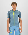 KARPOS Kolesarski dres s kratkimi rokavi - GREEN FIRE - rumena/modra
