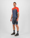 KARPOS Kolesarski dres s kratkimi rokavi - GREEN FIRE - rdeča/siva