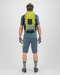 KARPOS Kolesarski dres s kratkimi rokavi - VAL DI DENTRO - siva/zelena