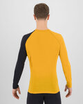 KARPOS Kolesarska  majica z dolgimi rokavi - DINAMICO MERINO 130 - rumena/črna