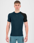 KARPOS Kolesarska  majica s kratkimi rokavi - DINAMICO MERINO 130 - modra/črna