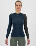 KARPOS Kolesarska  majica z dolgimi rokavi - DINAMICO MERINO 130 W - modra/črna