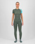 KARPOS Kolesarska  majica s kratkimi rokavi - DINAMICO MERINO 130 W - zelena