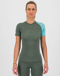 KARPOS Kolesarska  majica s kratkimi rokavi - DINAMICO MERINO 130 W - zelena