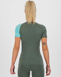 KARPOS Kolesarska  majica s kratkimi rokavi - DINAMICO MERINO 130 W - zelena