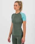 KARPOS Kolesarska  majica s kratkimi rokavi - DINAMICO MERINO 130 W - zelena