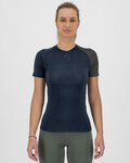 KARPOS Kolesarska  majica s kratkimi rokavi - DINAMICO MERINO 130 W - modra/črna