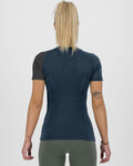 KARPOS Kolesarska  majica s kratkimi rokavi - DINAMICO MERINO 130 W - modra/črna