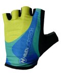 HAVEN Kolesarske rokavice s kratkimi prsti - LYCRATECH - modra/zelena