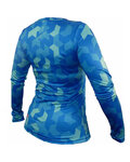 HAVEN Kolesarski dres z dolgimi rokavi poletni - PEARL NEO LONG - modra/rožnata