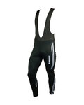 HAVEN Kolesarske dolge hlače z naramnicami - ISOLEERA - črna/bela