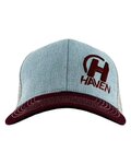 HAVEN Kolesarska kapa - TRUCKER - siva/rdeča
