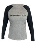 HAVEN Kolesarski dres z dolgimi rokavi poletni - FACTORY TRAIL - črna/siva