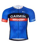 BONAVELO Kolesarski dres s kratkimi rokavi - GARMIN SHARP - modra/črna