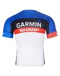 BONAVELO Kolesarski dres s kratkimi rokavi - GARMIN SHARP - modra/črna