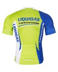 BONAVELO Kolesarski dres s kratkimi rokavi - LIQUIGAS CANNONDALE - modra/zelena/bela