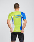 BONAVELO Kolesarski dres s kratkimi rokavi - LIQUIGAS CANNONDALE - modra/zelena/bela