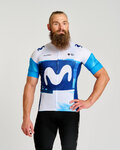 BONAVELO Kolesarski dres s kratkimi rokavi - MOVISTAR 2025 - bela/modra