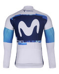 BONAVELO Kolesarski dres z dolgimi rokavi zimski - MOVISTAR 2025 WINTER  - bela/modra