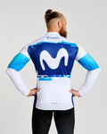 BONAVELO Kolesarski dres z dolgimi rokavi zimski - MOVISTAR 2025 WINTER  - bela/modra