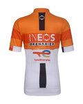 BONAVELO Kolesarski dres s kratkimi rokavi - INEOS GRENADIERS KID 2026 - bela/oranžna