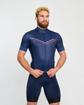 HOLOKOLO Kolesarski dres s kratkimi rokavi - LEVEL UP - modra