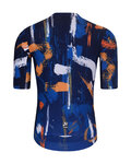 HOLOKOLO Kolesarski dres s kratkimi rokavi - STROKES - oranžna/modra