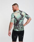 HOLOKOLO Kolesarski dres s kratkimi rokavi - FOREST - zelena/rjava