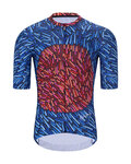 HOLOKOLO Kolesarski dres s kratkimi rokavi - TAMELESS - modra/rdeča