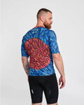 HOLOKOLO Kolesarski dres s kratkimi rokavi - TAMELESS - modra/rdeča