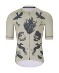 HOLOKOLO Kolesarski dres s kratkimi rokavi - CRUST - slonovina/črna