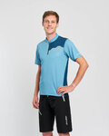HOLOKOLO Kolesarski dres s kratkimi rokavi - ADVENTURE - modra