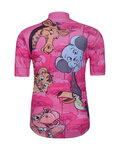 HOLOKOLO Kolesarski dres s kratkimi rokavi - SAFARI - rožnata/večbarvno