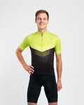 HOLOKOLO Kolesarski dres s kratkimi rokavi - ARROW II - svetlo zelena/črna