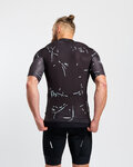 HOLOKOLO Kolesarski dres s kratkimi rokavi - PASSION - črna