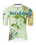 HOLOKOLO Kolesarski dres s kratkimi rokavi - DRAGON - svetlo zelena