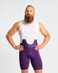 HOLOKOLO Kolesarske kratke hlače z naramnicami - NOVEL PRO - vijolična