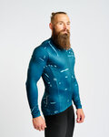 HOLOKOLO Kolesarski dres z dolgimi rokavi zimski - PASSION WINTER - modra
